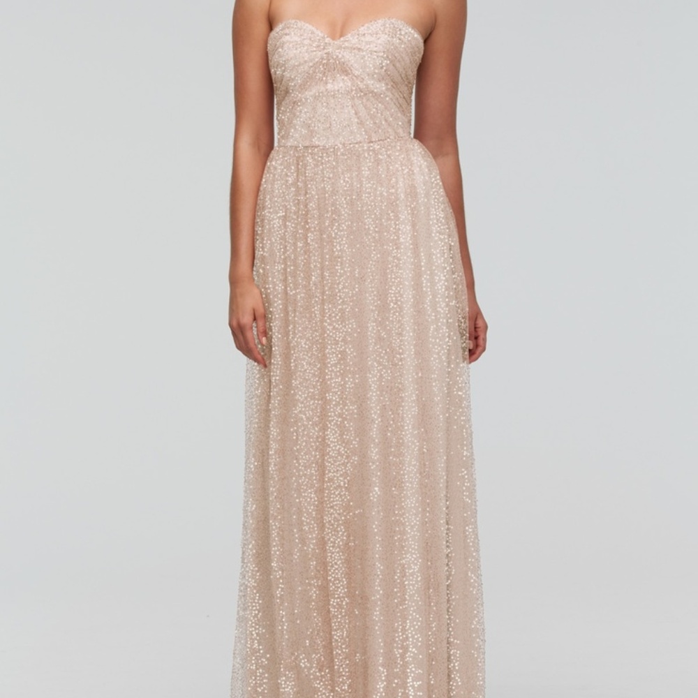 Shimmer strapless gown